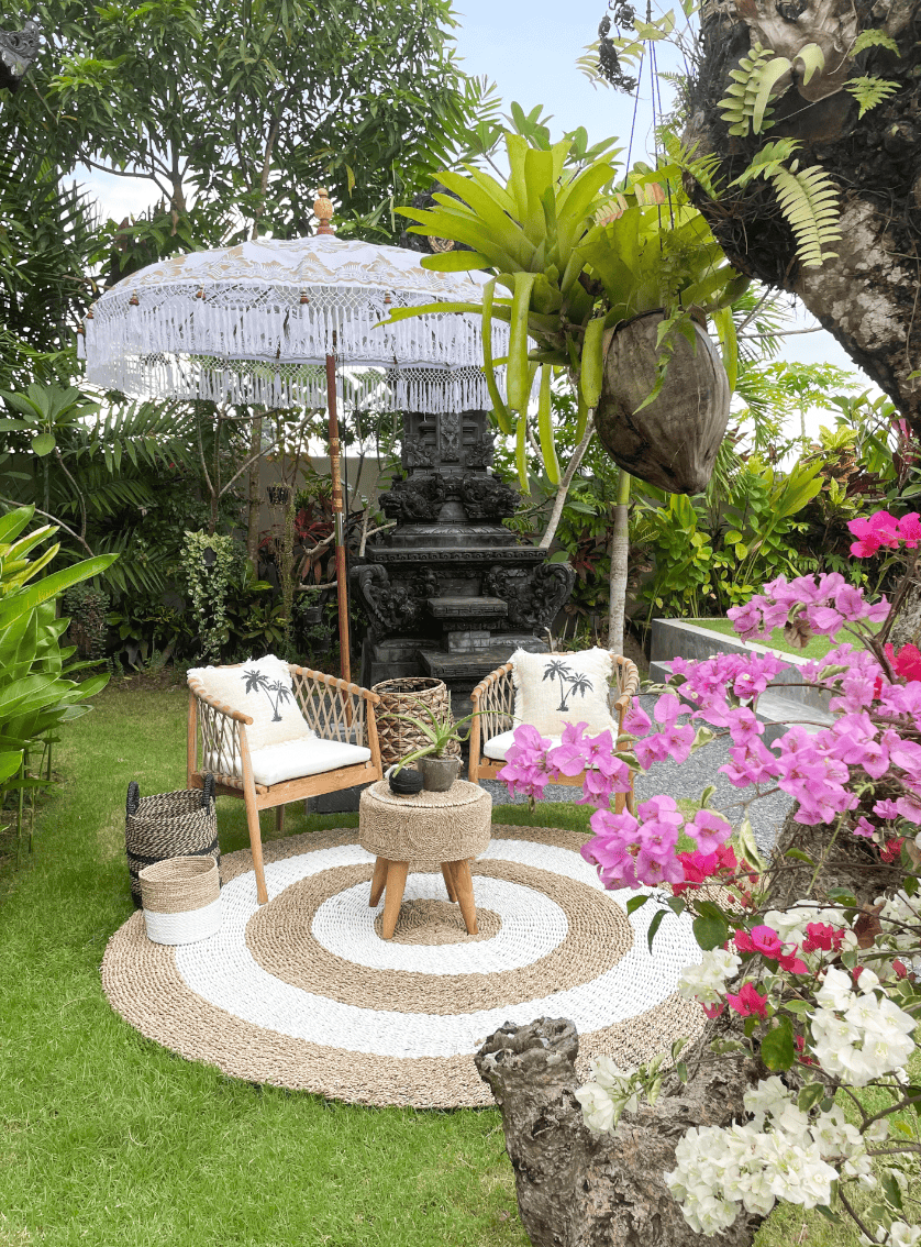 Bali Collection - White & Gold - 2 meters wide